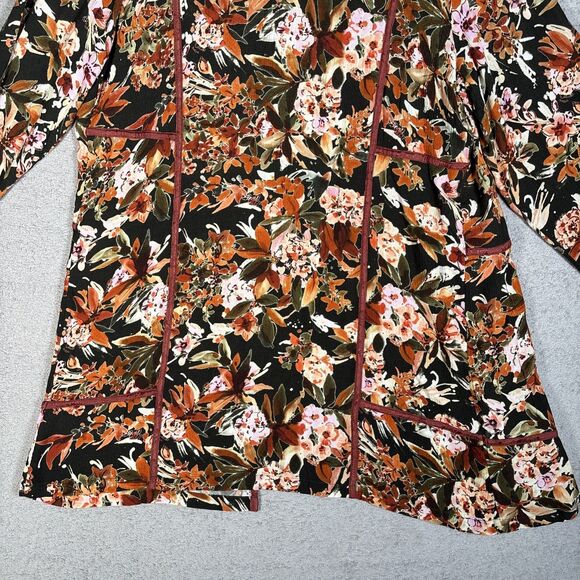 Soft Surroundings Open Long Cardigan Coverup Women Size M Bohemian Boho Festival - Picture 13 of 15